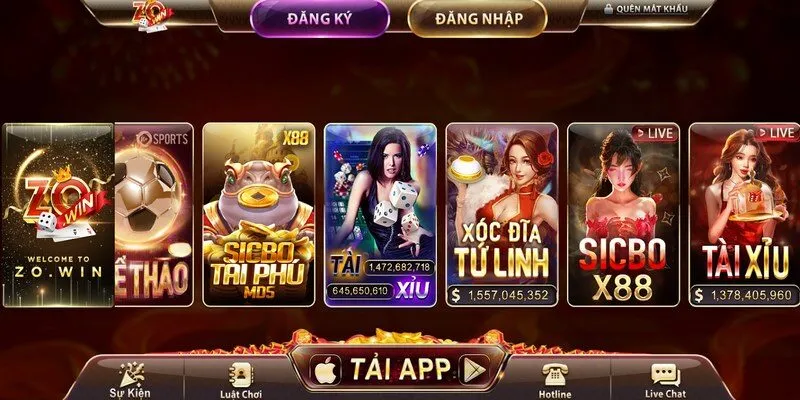 T&agrave;i xỉu Zowin
